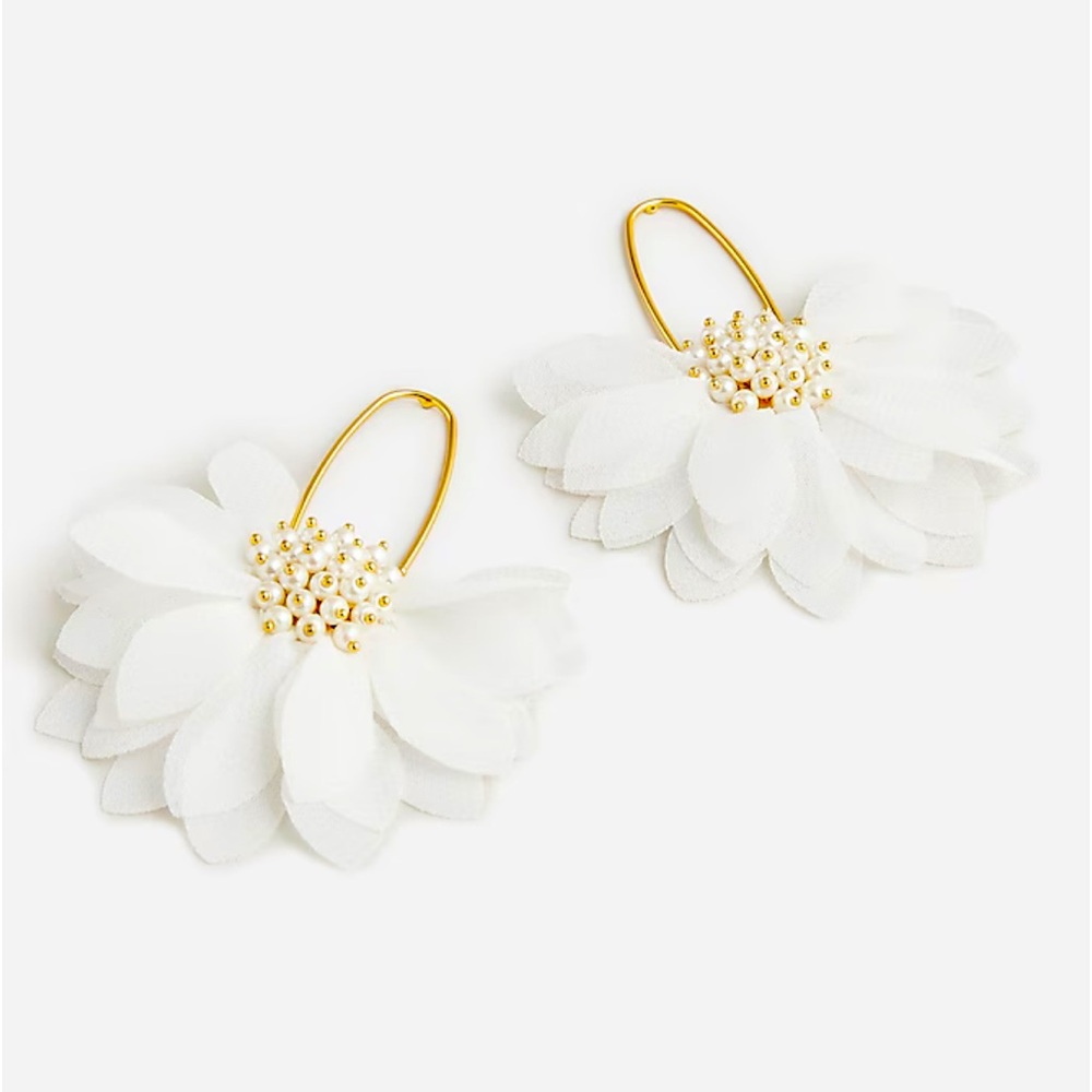 ISO Flower and Pearl J Crew earrings